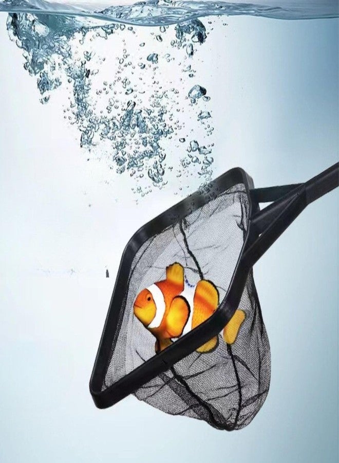 VAYINATO® 60Cm Black Long Handle Floating Plastic Aquarium Fish Catching Net for Fish Tank | Nylon Mesh Deep Pocket | Flexible by Petzlifeworld - Image 5